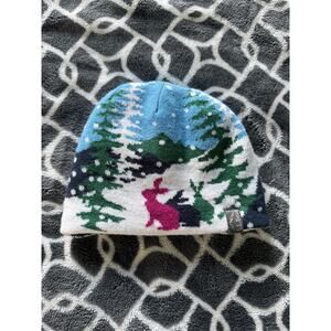 LL Bean Infant Toddler Knit Fleece Lined Hat OSFA Winter Beanie